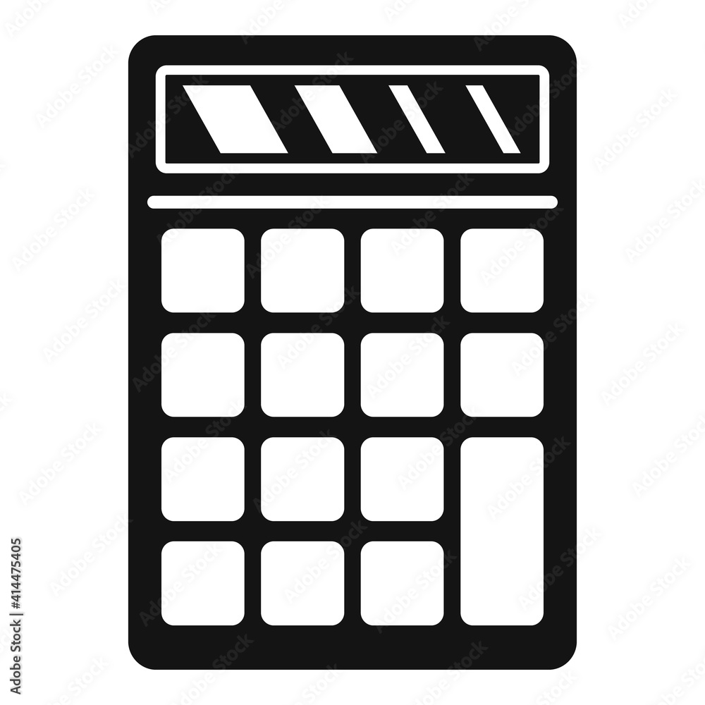 Poster office manager calculator icon. simple illustration of office manager calculator vector icon for web