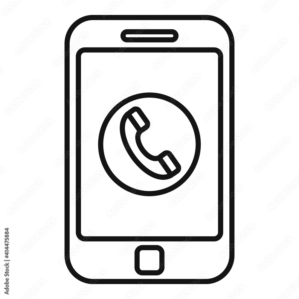 Poster office manager smartphone icon. outline office manager smartphone vector icon for web design isolate