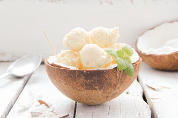 Kokonusseis Kokoseis Kokosnuss Kokosmilch