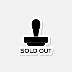 Sold out stamp sticker