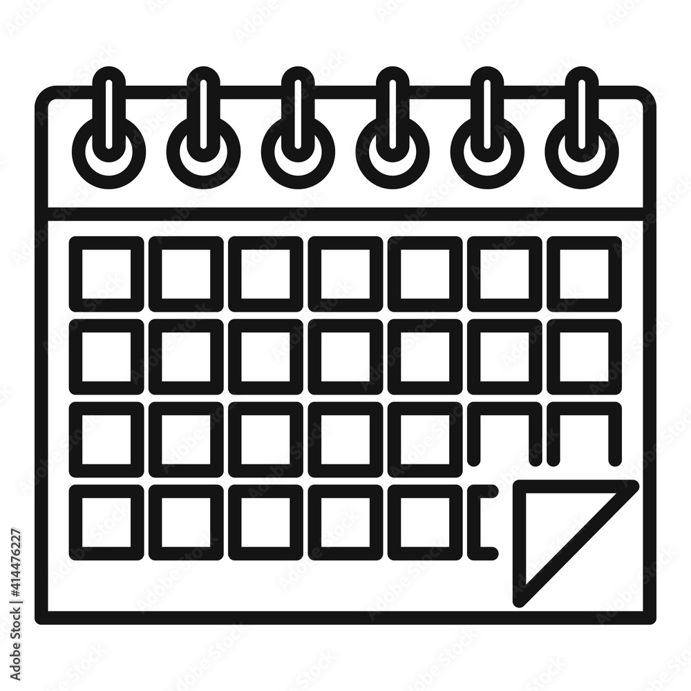 Poster office manager calendar icon. outline office manager calendar vector icon for web design isolated on