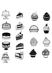 Vector art in EPS format.  
designs produced for confectioneries, bakeries, candy stores and cooks.