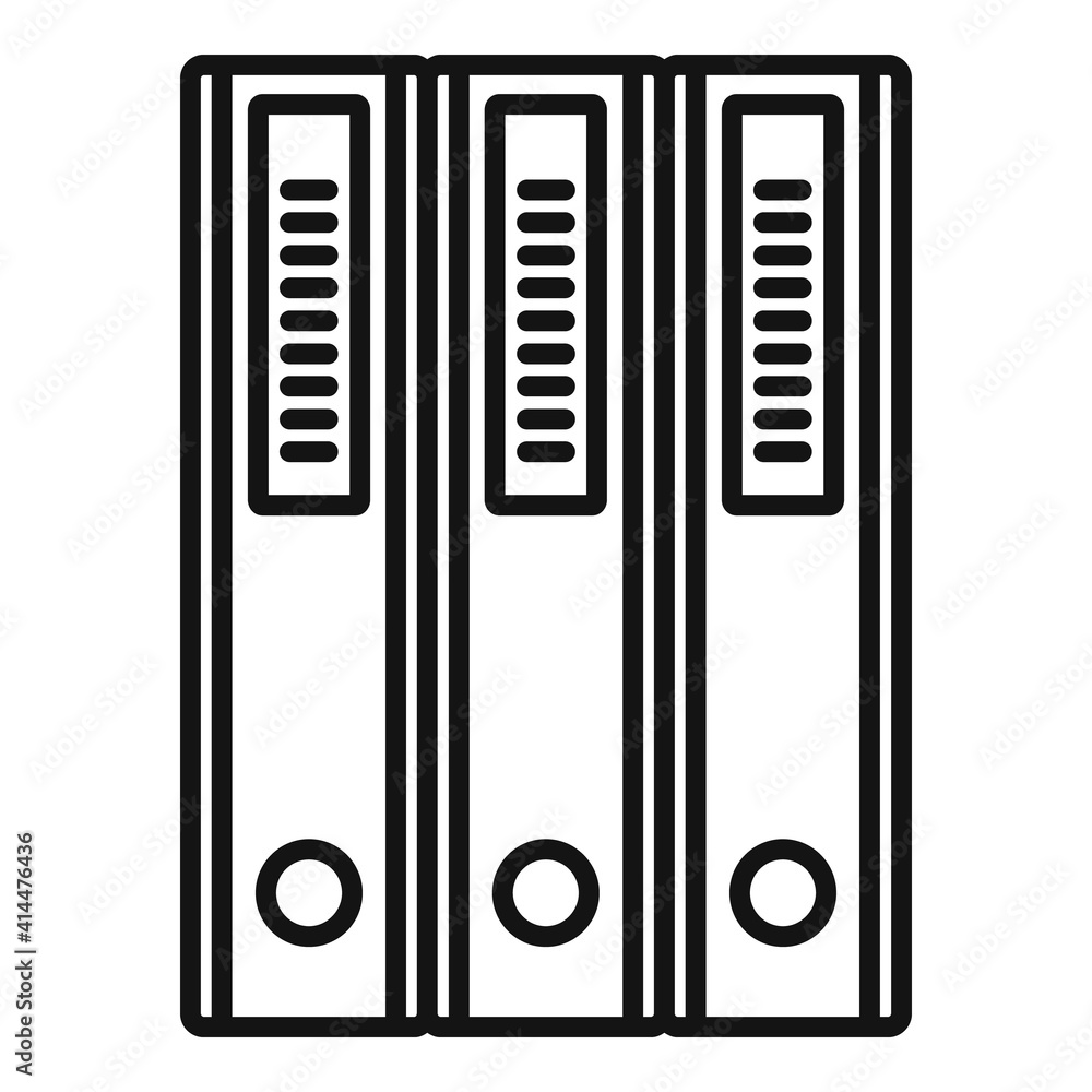 Poster office manager folders icon. outline office manager folders vector icon for web design isolated on w