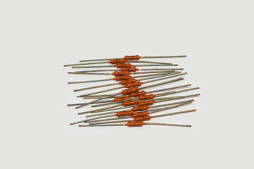 Resistors MLT 0.125 W. 12 kOhm. on white paper. 