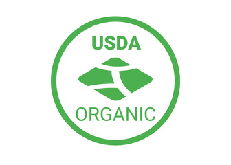 symbol usda for organic food. icon for package. vector illustration stamp