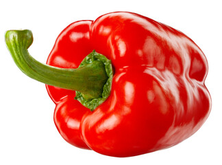 Red peppers on white. Package design element