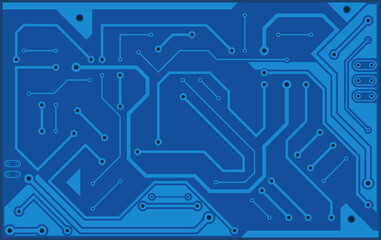 Circuit board, technology  background. Digital electronic texture, high tech pattern. Vector wallpaper