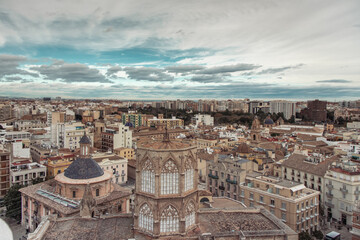 Fototapeta na wymiar View of the city of Valencia from above