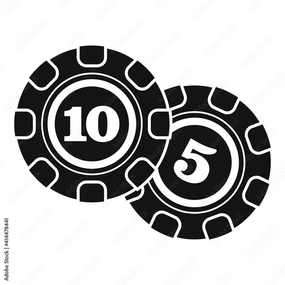 Canvas Prints casino chips icon. simple illustration of casino chips vector icon for web design isolated on white 