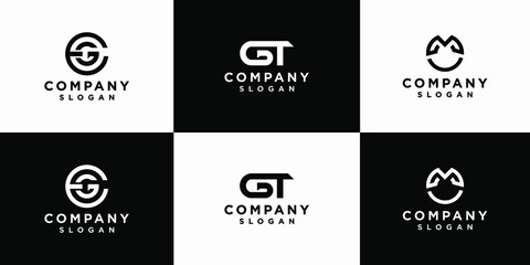 Letter set logo design Premium Vector
