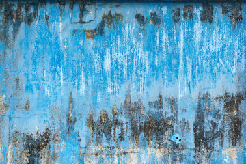 Rough blue concrete wall color textured. Abstract old blue color cement wall texture background.