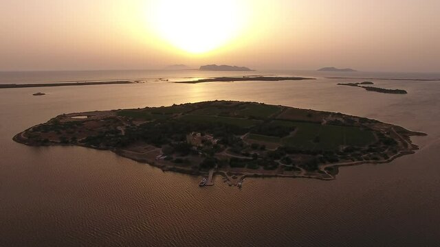 The island of San Pantaleo, once known as Mozia (or also Mothia, Motya or Motye, &Mu;&omicron;&tau;ύ&eta; in ancient Greek), is an island of the Stagnone of Marsala.
