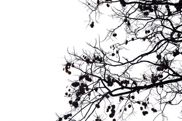 Dead branches isolate on white background. Clipping path.