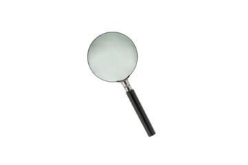 Magnifying glass isolated on white background.