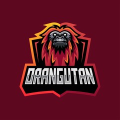 Orang utan mascot for esport and sport team logo Premium Vector © Baroeki