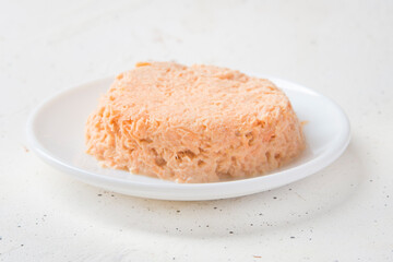 Smoked Salmon pate with toast bread and carrot