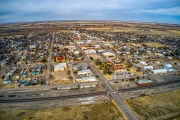 Aerial View of Las Animas, Colorado