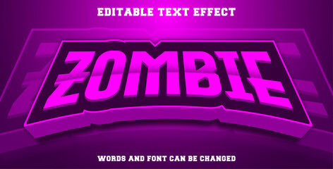 editable text effect zombie