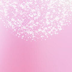 White heart love confettis. Valentine's day semici