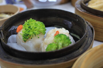 Dim sum; an appetiser in Chinese food in Chinese New year