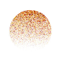Gold sparkles on white background. Gold glitter background. Golden backdrop for card, vip, exclusive, certificate, gift, luxury, privilege, voucher, store, present, shopping.