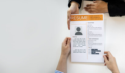 The job applicant is sending a resume to the manager as information for the job interview.