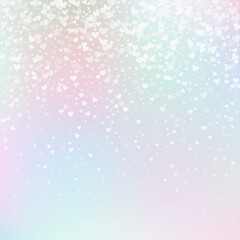 White heart love confettis. Valentine's day gradie