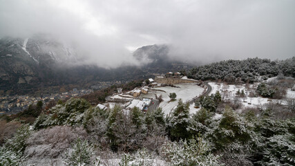 fog in the mountains