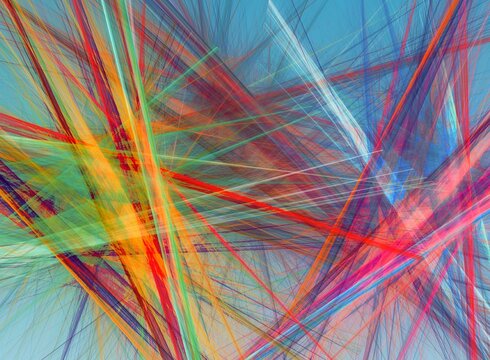 Random chaotic lines abstract geometric pattern  texture. Modern, contemporary art-like illustration