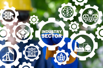 Concept of industry sector. Industrial Sectoral Services and Production.