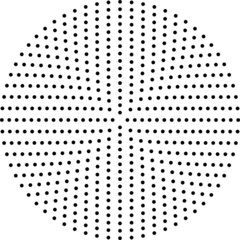 halftone dotted circle background design