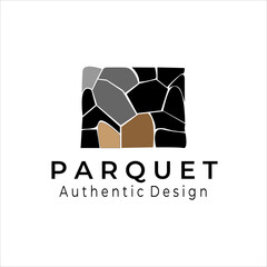 parquet authentic design logo vector illustration simple