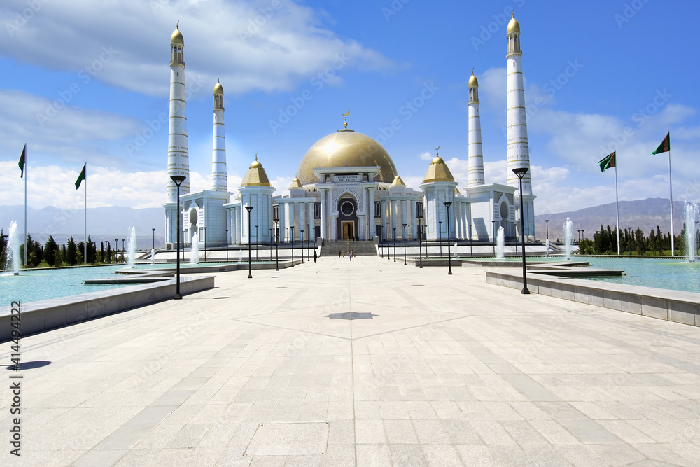 Wall mural spiritual mosque of president turkmenbasy, ashgabat, turkmenistan - Wall murals