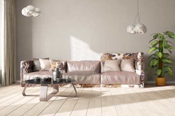 Modern interior design. 3D illustration