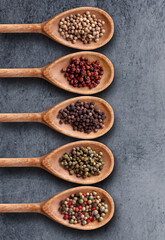 verschiedene Pfeffersorten