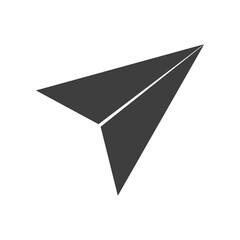 Paper airplane vector sketch icon isolated on background. Hand drawn Paper airplane icon. Paper airplane sketch icon for infographic, website or app.