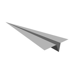 Fototapeta na wymiar Paper airplane vector sketch icon isolated on background. Hand drawn Paper airplane icon. Paper airplane sketch icon for infographic, website or app.