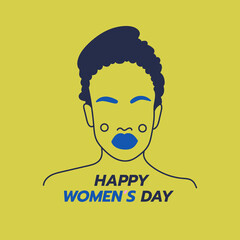 Vector cards with illustrations with women faces. International womens day postcards. Sisterhood and Feminism. Graceful line art postcards, social media post