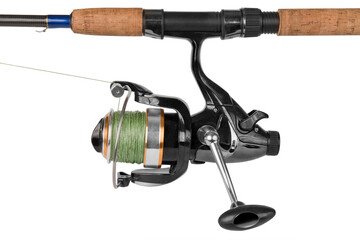 Fishing rod isolated on white.