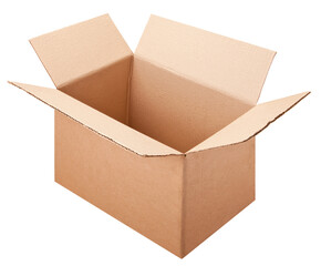 empty box isolated on the white background with clipping path