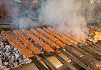 Traditional turkish adana kebab ready to cook