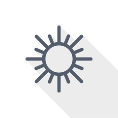 Sun vector icon, flat design illustration in eps 10