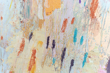 Künstlerischer Hintergrund mit natürlicher künstlerischer Textur. Abstrakte Pinselstriche. Zarte schlaue Illustration für Banner für psychische Gesundheit, Poster für psychische Balance. Abstrakte zeitgenössische Kunst. Fragment des Kunstwerks. © Design Couple