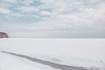 snow on the beach