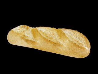 loaf of bread on a black background