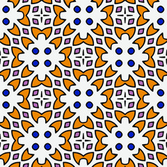 Seamless pattern with multicolored shapes.