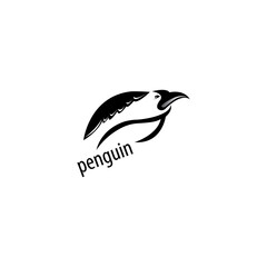 Penguin logo unique creative abstract abstract template vector design illustration