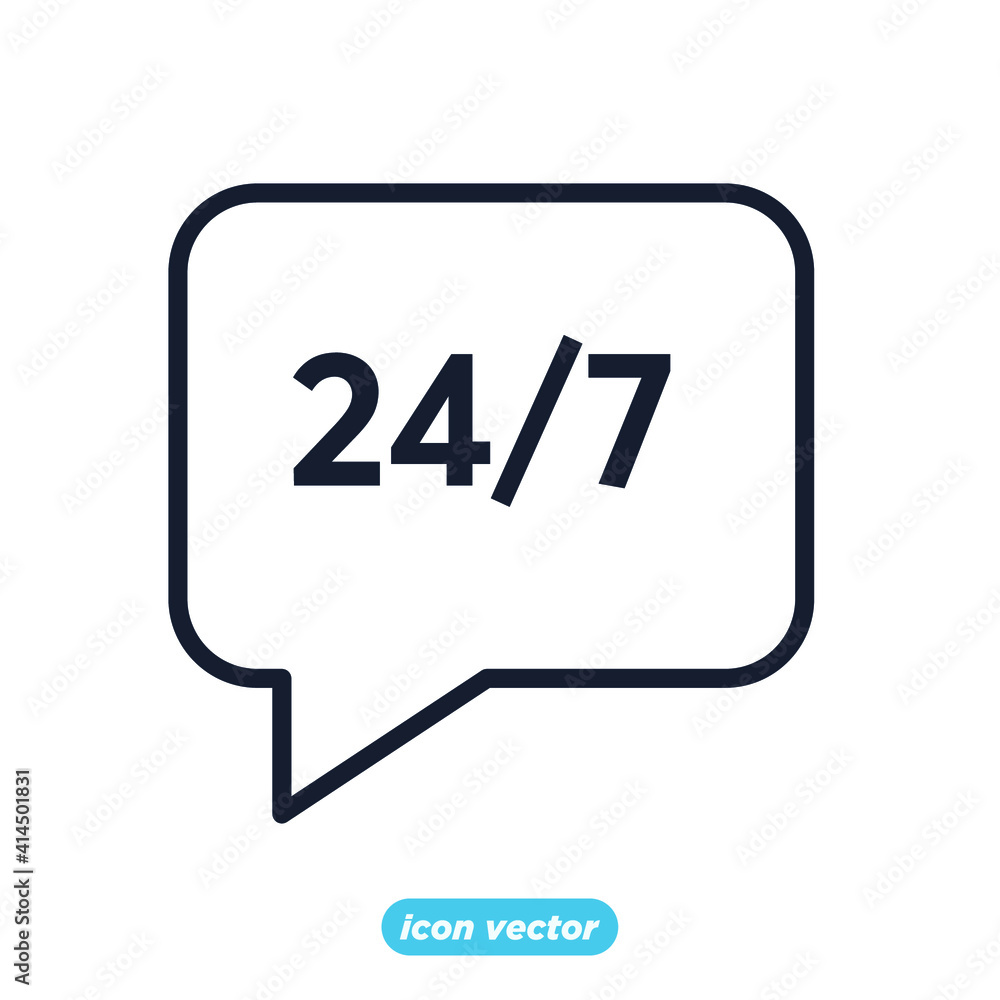 Poster help and support icon. online help icon. support service symbol template for graphic and web design 