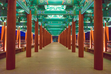 The night view of Woljeonggyo Bridge in Gyeongju, Korea 