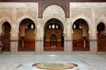 Medersa Bou Inania of Fez in Morocco 